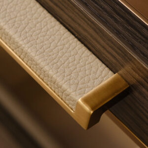 faux Leather Wrapped Pull