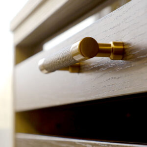 faux Leather Wrapped Traditional Handle